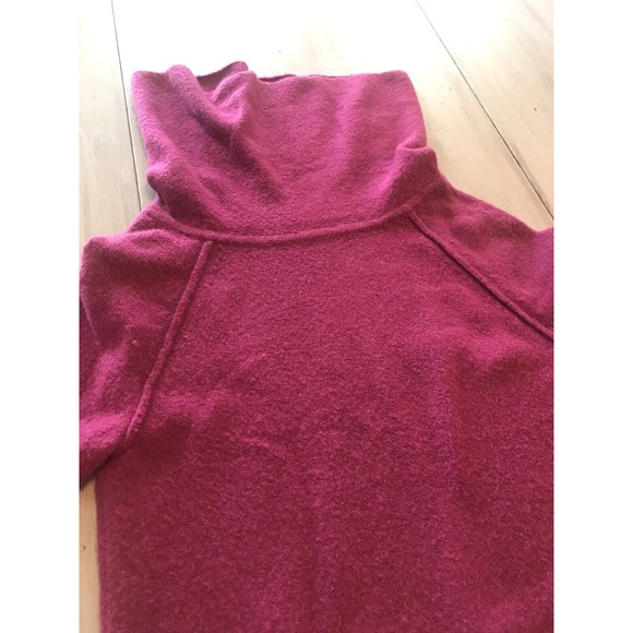 Free People Magic Orchid Echo Beach Oversized Cowl Neck Pullover Sweater Wool XS - Picture 8 of 11